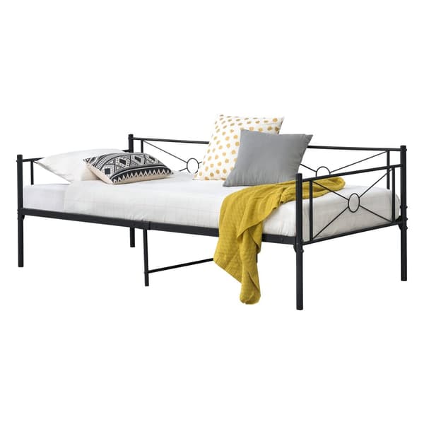 [en.casa] Säng Alvesta i metall-200x90cm-svart matt