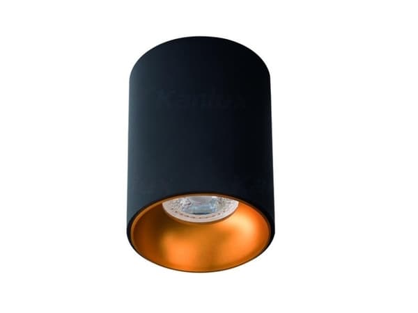 Kanlux Armatur Riti Gu10 B/G 220V 25W Sort, Gull