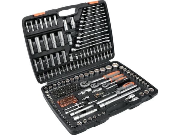 nyckelsats i 216 delar 1/2", 3/8", 1/4" T58691 STHOR
