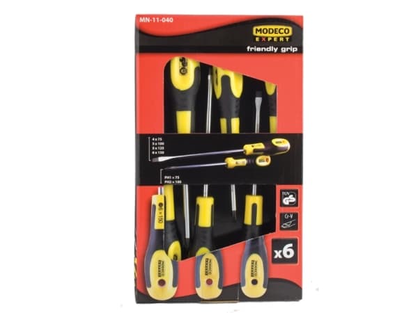 Modeco FRIENDLY GRIP skrutrekkersett 6 stk. - MN-11-040