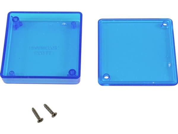 Hammond Electronics 1551TTTBU Universalkabinet 60 x 60 x 15 ABS Blå (läpinäkyvä) 1 stk 1 stk
