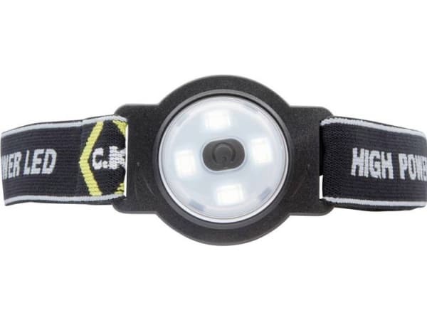 C.K Tools Hodelykt, LED, oppladbar, 80lm, 10m, svart/gul (T9608R2)