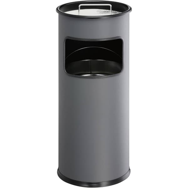 Durable 333058 Papperskorg 17 l Metall (Ø x H) 260 mm x 620 mm Antracit Inkl. askkopp 1 st