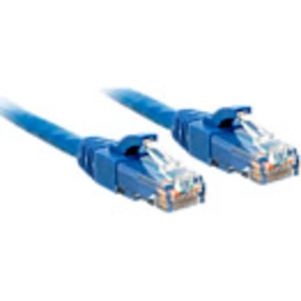 LINDY 48024 RJ45 Nätverkkabel, Patchkabel CAT 6 U/UTP 20.00 m Blå 1 st