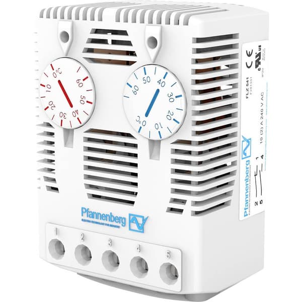 Pfannenberg Termometer till kopplingsskåp FLZ 541 THERMOSTAT Ö/S 0..60°C 240 V/AC 1 NC, 1 NO (L x B x H) 38 x 59 x 80.5