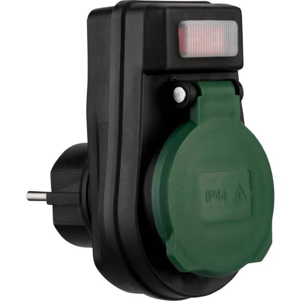 REV 0020190502 Mellankontakt med switch på enhet 1-polig Svart, Grön