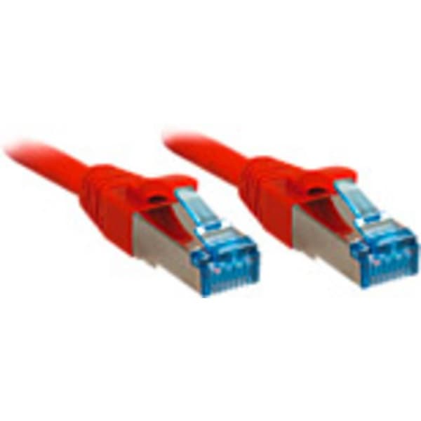 LINDY 47165 RJ45 Nätverkkabel, Patchkabel CAT 6A S/FTP 3.00 m Röd 1 st