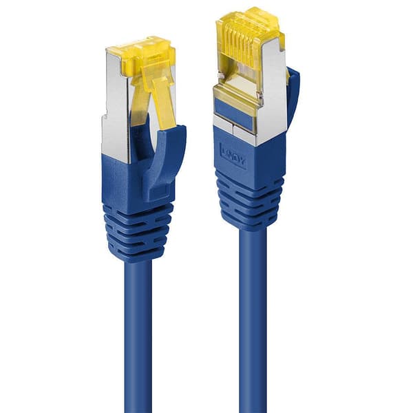 LINDY 47276 RJ45 Nätverkkabel, Patchkabel CAT 6 S/FTP 0.50 m Blå 1 st