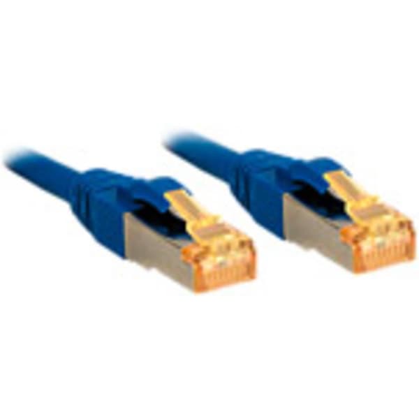 LINDY 47276 RJ45 Nätverkkabel, Patchkabel CAT 6 S/FTP 0.50 m Blå 1 st