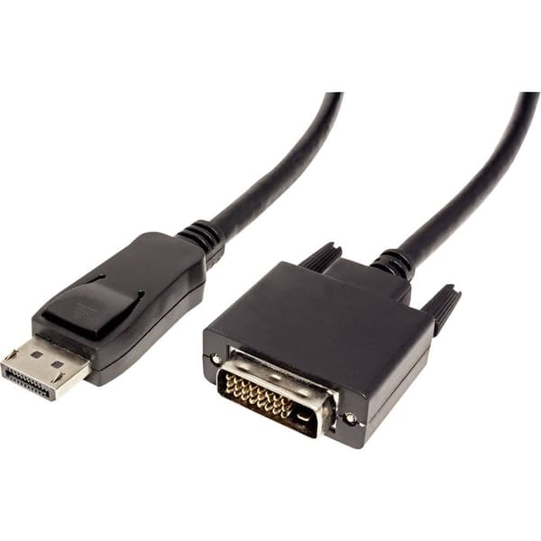 Value DisplayPort / DVI Adapterkabel DisplayPort-kontakt, DVI-D 24+1-polig Kontakt 2.00 m Svart 11.99.5610 Skärmad Disp