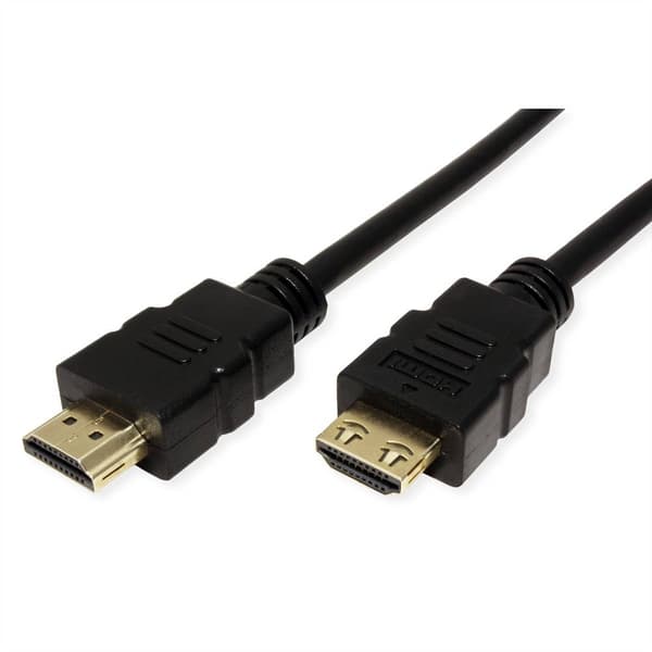 Value HDMI Anslutningskabel HDMI-A-kontakt, HDMI-A-kontakt 1.50 m Svart 11.99.5691 4K UHD, dubbelt skärmad HDMI-kabel