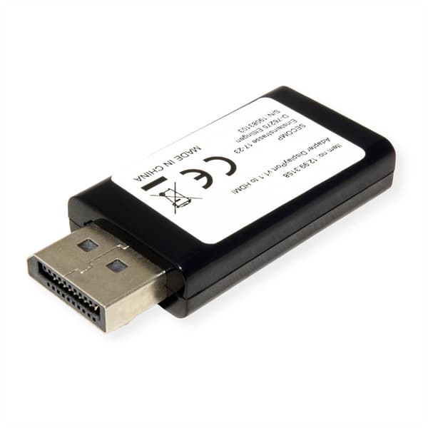 Value 12.99.3158 DisplayPort / HDMI Adapter [1x DisplayPort hane - 1x HDMI hona] Svart
