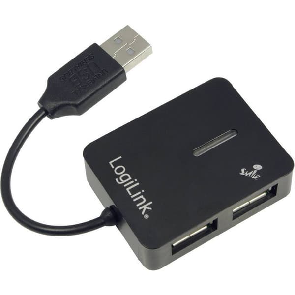 LogiLink UA0139 4 Port USB 2.0-Hub Svart