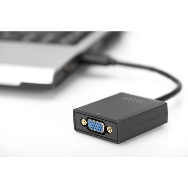 Digitus USB 3.0, VGA, Laptop, Skärm, Video Adapterkabel [1x USB 3.2 Gen 1 A hane (USB 3.0) - 1x VGA hona] DA-70840 15.0