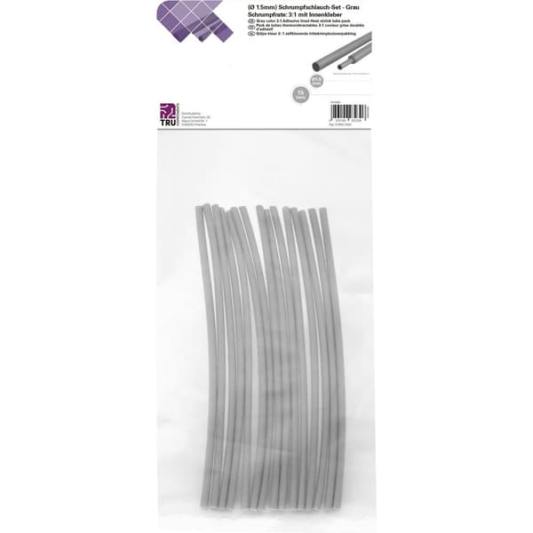 TRU COMPONENTS T1902CA022 Krympslang sortiment Grå 1.50 mm 0.50 mm Krympförhållande:3:1 15 st