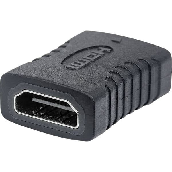 Manhattan 353465 HDMI Adapter [1x HDMI hona - 1x HDMI hona] Svart guldpläterad kontakt