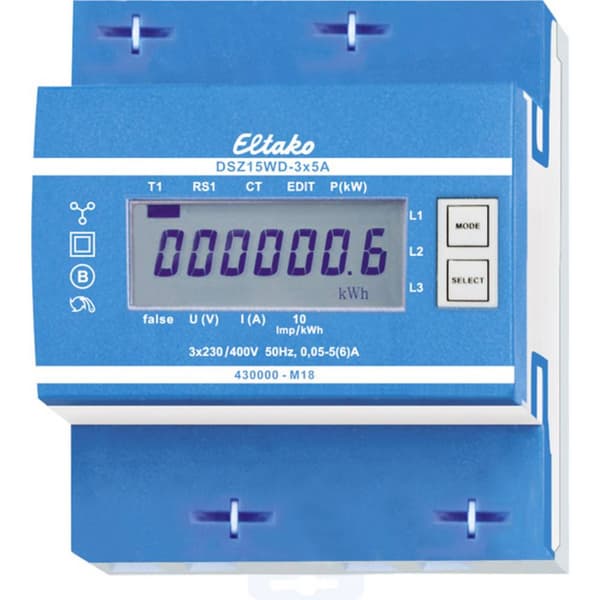 Eltako DSZ15WD-3x5A MID Elmätare 3-fas digital 5 A MID-konform: Ja 1 st