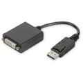 Miniatyrbild 1 av 2: Digitus DB-340409-001-S DVI / DisplayPort Adapter [1x DisplayPort hane - 1x DVI-hona 24+5 pol] Svart Rund, dubbelt skär