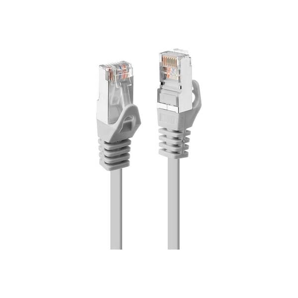 LINDY 48342 RJ45 Nätverkkabel, Patchkabel CAT 5e F/UTP 1.00 m Grå med låsskydd 1 st