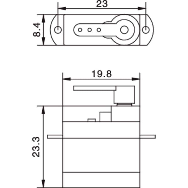 Reely Mikro-Servo S-0403 Analog-servo Transmissionsmaterial: Plast Instickssystem: JR