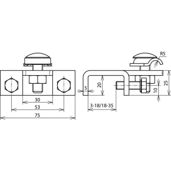DEHN 372210 AK 6.10 KB W KBF3 18 STTZN Anslutningsklämmor 1 st