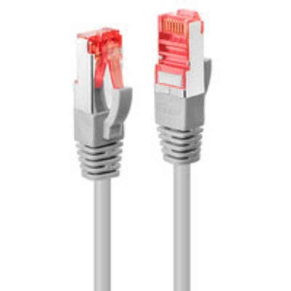 LINDY 47704 RJ45 Nätverkkabel, Patchkabel CAT 6 S/FTP 2.00 m Grå med låsskydd 1 st