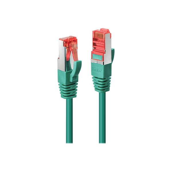 LINDY 47747 RJ45 Nätverkkabel, Patchkabel CAT 6 S/FTP 1.00 m Grön med låsskydd 1 st
