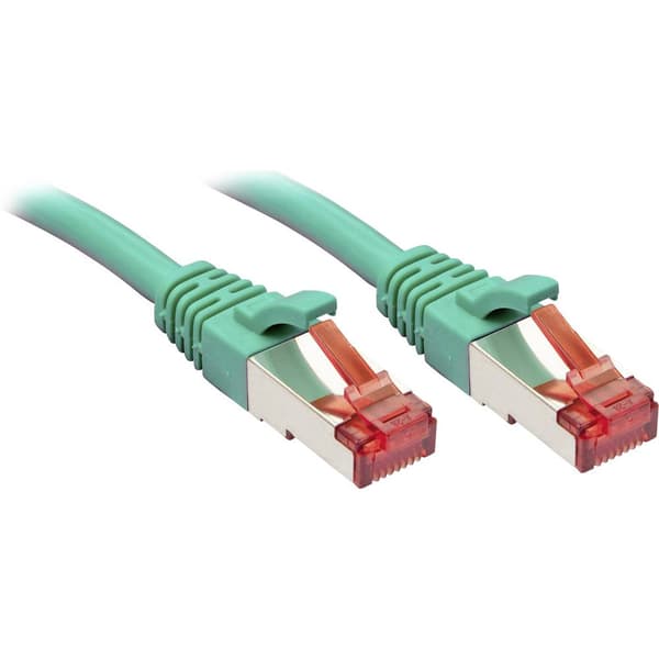 LINDY 47747 RJ45 Nätverkkabel, Patchkabel CAT 6 S/FTP 1.00 m Grön med låsskydd 1 st