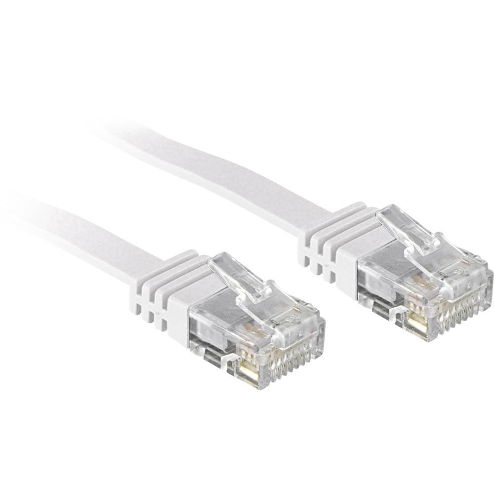 LINDY 47502 RJ45 Nätverk Anslutningskabel CAT 6 U/UTP 2.00 m Vit med låsskydd