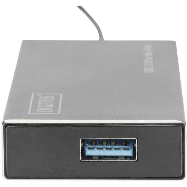Digitus DA-70240-1 4 Port USB-Hub 3.0 Aluminiumhölje Svart