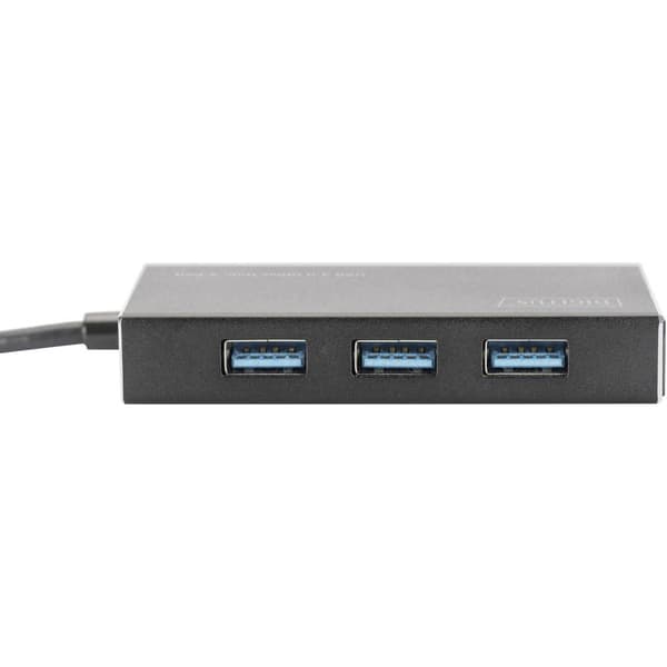 Digitus DA-70240-1 4 Port USB-Hub 3.0 Aluminiumhölje Svart
