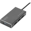 Miniatyrbild 1 av 4: Digitus DA-70240-1 4 Port USB-Hub 3.0 Aluminiumhölje Svart