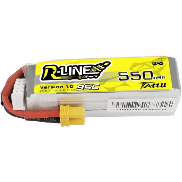 Tattu RC Batteripack (LiPo) 11.1 V 550 mAh Antal celler: 3 95 C Softcase XT30