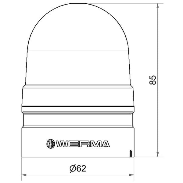 Werma Signaltechnik Signallampa Mini TwinLIGHT 24VAC/DC RD 260.110.75 Röd 24 V/DC