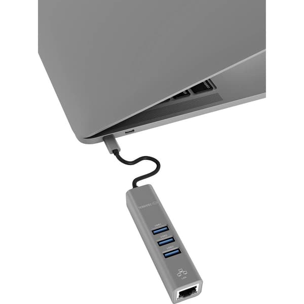 Terratec CONNECT C2 USB-C® (USB 3.1) Multiport Hubb Grå