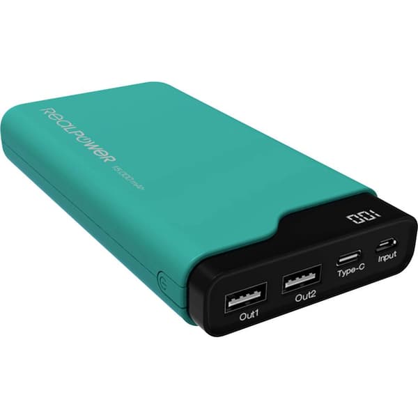 RealPower PB-15000C Powerbank 15000 mAh Li-Ion Grön