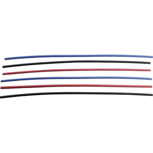 DSG Canusa 8014030000 Krympslang utan lim Svart, Röd, Blå 3 mm 1 mm Krympförhållande:3:1 1.5 m