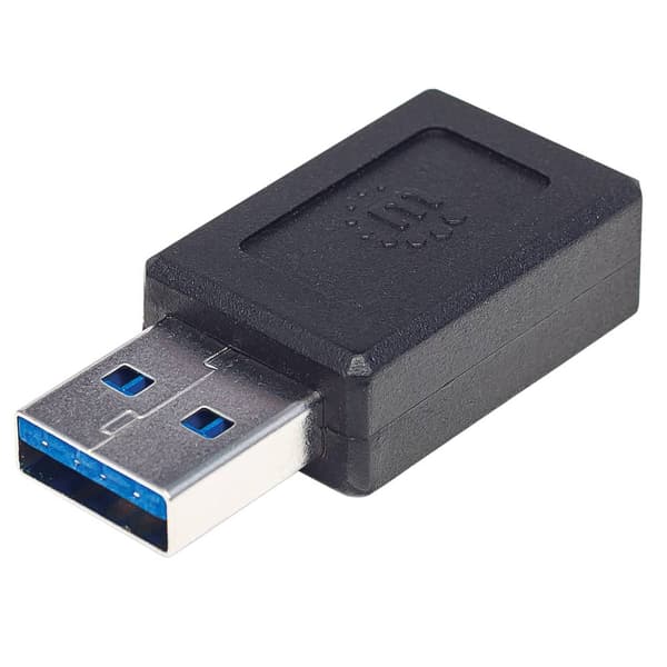Manhattan USB 2.0 Adapter [1x USB 2.0 A hane - 1x USB-C® hona] Tillämplig kontakt på båda sidor