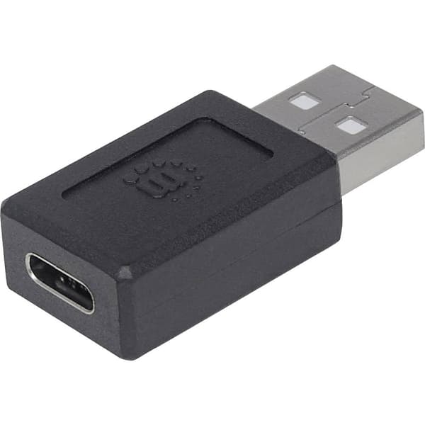 Manhattan USB 2.0 Adapter [1x USB 2.0 A hane - 1x USB-C® hona] Tillämplig kontakt på båda sidor