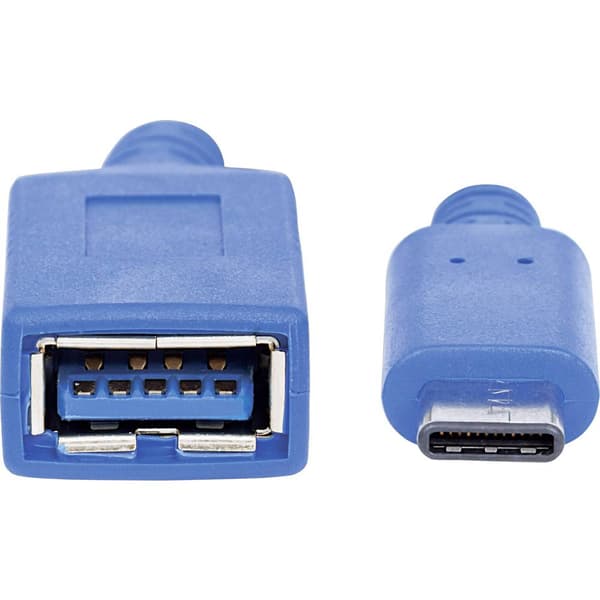 Manhattan USB 2.0, USB 3.0 Adapter [1x USB 3.2 Gen 1 A hona (USB 3.0) - 1x USB-C® hane] 353540 15.00 cm Individuell skä
