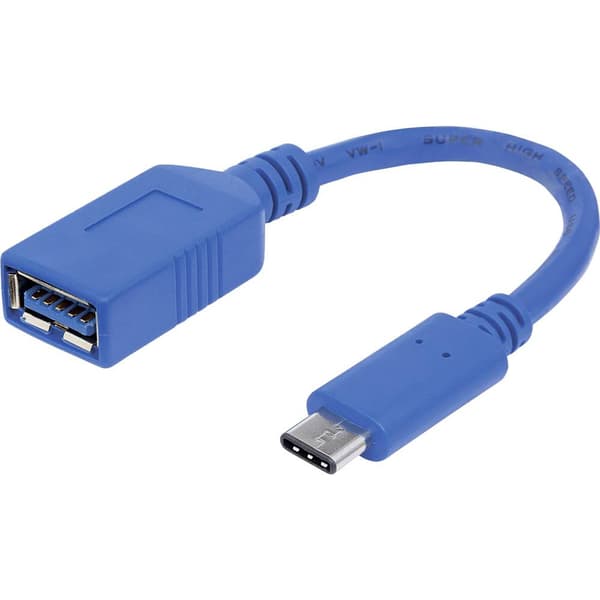 Manhattan USB 2.0, USB 3.0 Adapter [1x USB 3.2 Gen 1 A hona (USB 3.0) - 1x USB-C® hane] 353540 15.00 cm Individuell skä