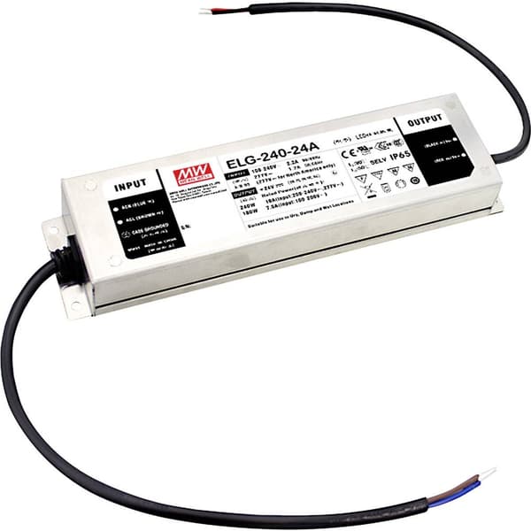 MW Mean Well ELG-240-24DA-3Y LED transformator, LED driver Konstantspänning, Konstantström 240 W 10 A 12 - 24 V/DC Dali