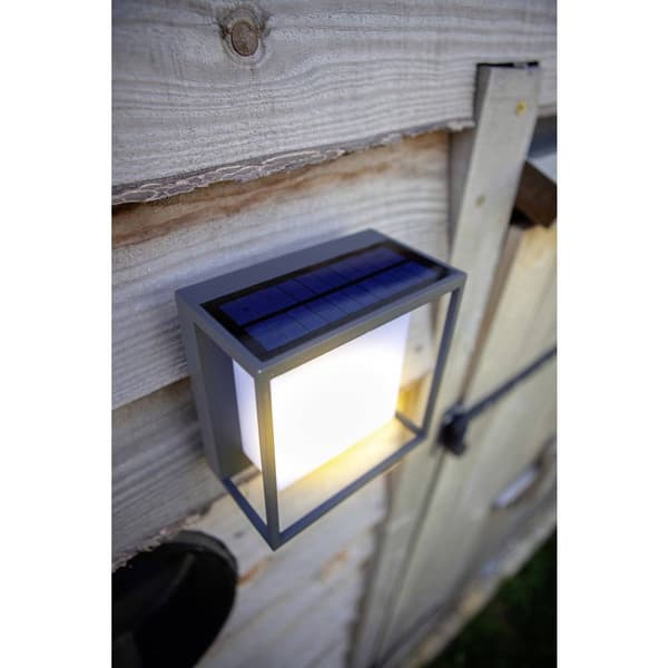 Lutec Curtis 6934601118 Solcells-utomhusväggbelysning med rörelsedetektor LED LED fast installerad 3 W Antracit