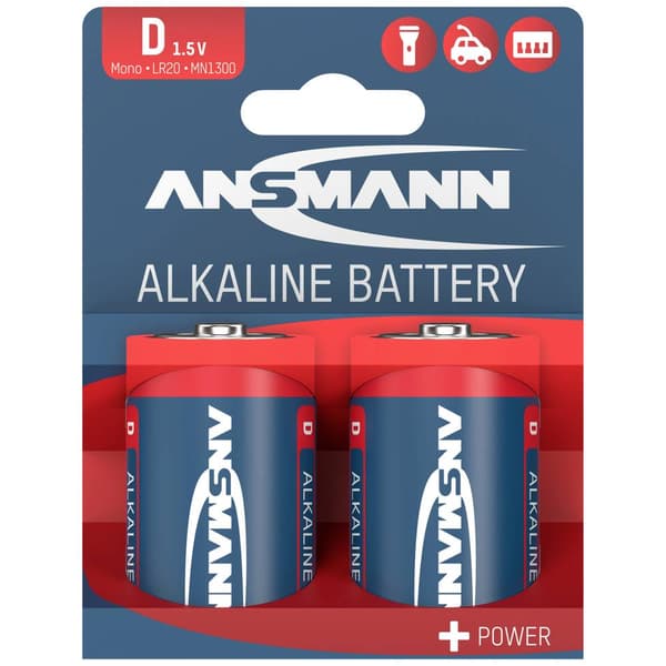 Batteri D (R20) Ansmann LR20 Red-Line Alkaliskt 1.5 V 2 st