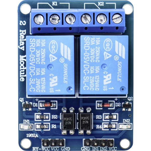 TRU COMPONENTS TC-9072472 Relämodul Relä-kretskort Passar till: Arduino 1 st