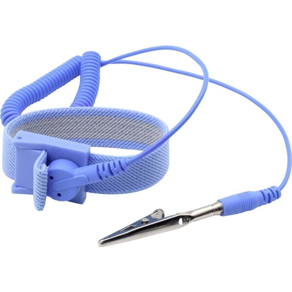 Quadrios ESD-handledsband Blå Tryckknapp 10 mm