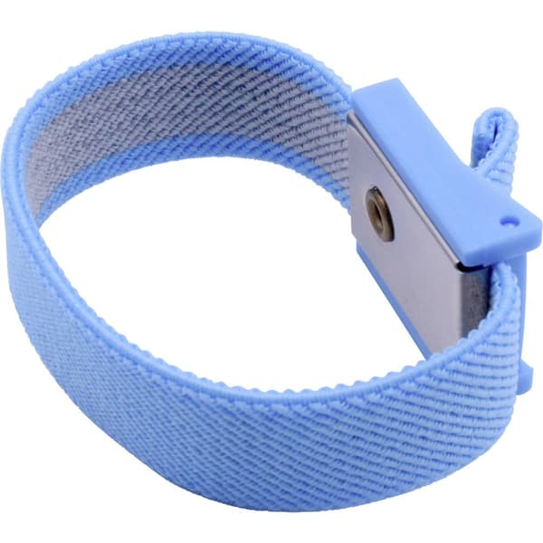 Quadrios ESD-handledsband Blå Tryckknapp 10 mm