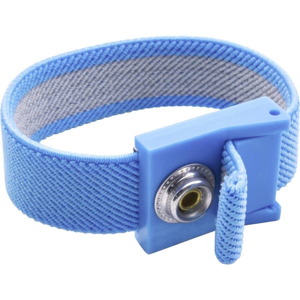 Quadrios ESD-handledsband Blå Tryckknapp 10 mm