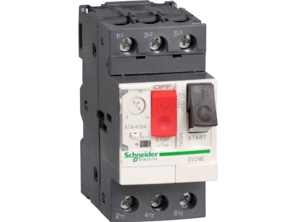 Schneider Electric Motor circuit breaker 3P 0.25kW 0.63-1.0A PL GV2ME05AP