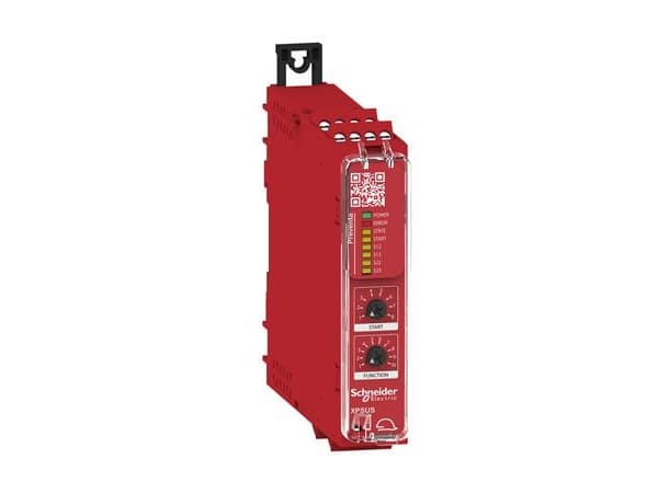 SCHNEIDER ELECTRIC Preventa universellt säkerhetsrelä för kat. 4 med 2 ingångar f/2-handstyrning och 2xNO-utgångar med skruvterminaler och 24V AC/DC